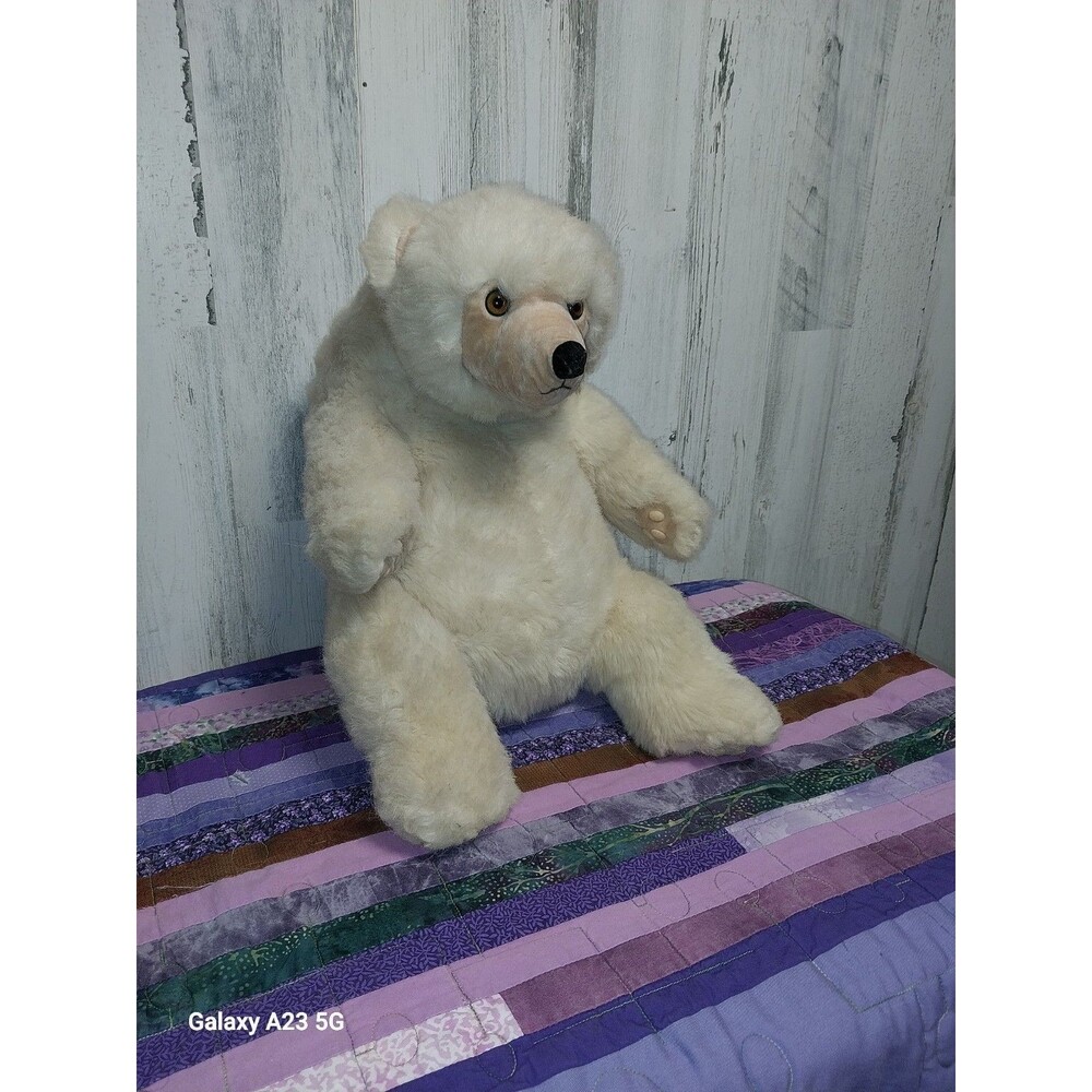Vtg Applause Avanti Polar Bear White 15" Tall Plush Toy 1988